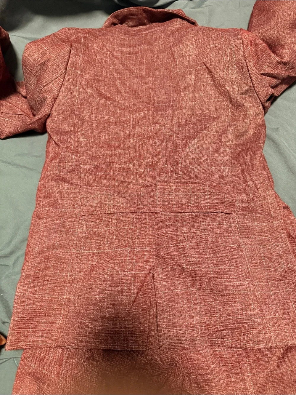 Red Textured Boy’s Blazer